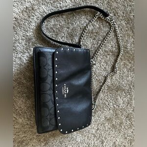 Coach black studded purse